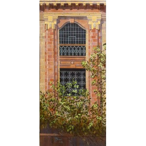 S. M. Fawad, Khori Garden, Karachi, 34 x 14 Inch, Oil on Canvas, Realistic Painting, AC-SMF-181